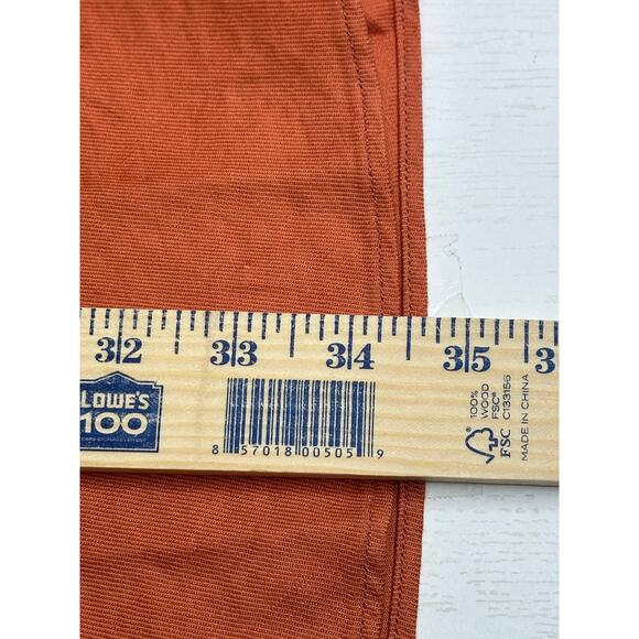 Madewell New! Linen-Blend Drawstring Midi Slip Skirt in Afterglow Red Summer 26W - Picture 9 of 10